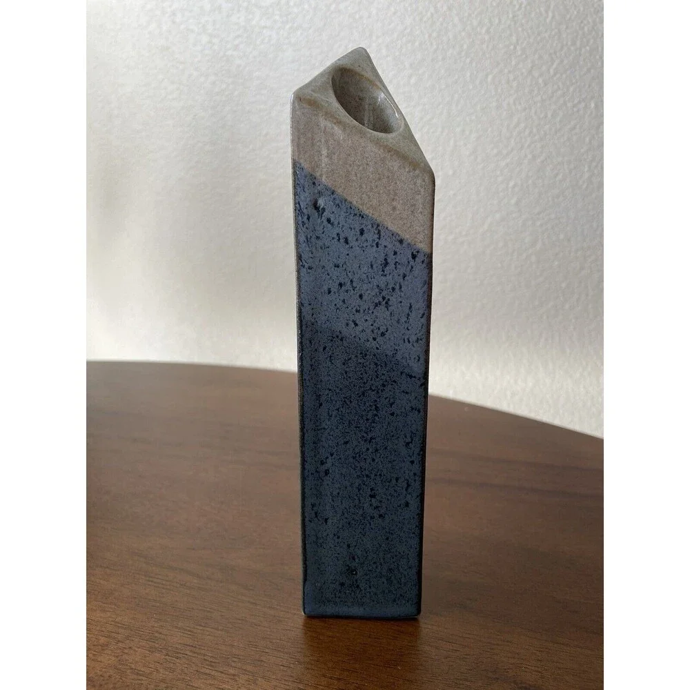 Stuart Gray Vintage Bud Table Vase Medium Blue Ceramic 8”